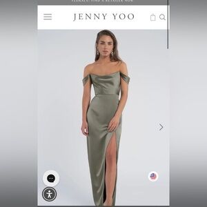 Jenny Yoo “sawyer” bridesmaid dress. Color moss. Size 6.